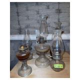 Oil lamps as shown