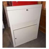 Locking metal cabinet with key 12x22x28”