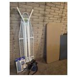 Folding ironing board and steamer