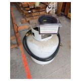 10 lb propane tank full, two hoses, OPD, regulator