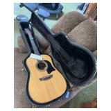 Garrison model G 30 serial number 021209022 acoustic guitar with guitar strap and hard case