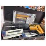 DeWalt recip saw, many blades, steel case