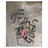 Assortment of C clamps