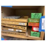 Shelf of oddball bullet assortments 45 ACP 44 6.5 MM 350 270