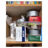 Large quantity of tape, heavy duty rubber bands, webbing Velcro