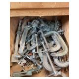 Drawer full of many C clamps