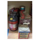 17 cans of miscellaneous gunpowder - variety of fullness