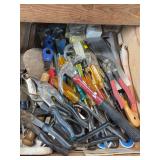 Drawer full of hand tools