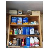 Laquer thinner, Acetone, auto fluids, not all cans are full, many near full