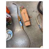 Recurve bow and leather quiver and arrows