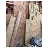 Plywood along wall , OSB on wall
