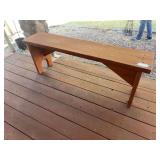 Heavy duty wood bench
