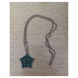Unmarked costume jewelry, turquoise star
