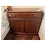 Vintage side table with drawer and cupboard 30 x 17 x 19