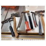 Hand tools, pry bar, hatchet, 22 Remington concrete driver
