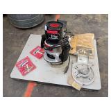 Craftsman 1 1/2 HP router and Pin-Router table and accessories