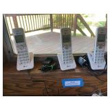 Full set AT&T landline telephones - four handheld, and one home base