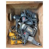 Drawer full power tools DeWalt drill, Pneumatic DA sander