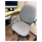 Two draw file cabinet and office chair