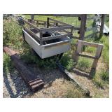 Mastercard 10 ft.³ dumping garden trailer