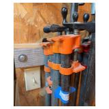 Two x long bar clamps , five pipe clamps