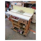 Router table set up w/DeWalt DW610 Router and accessories