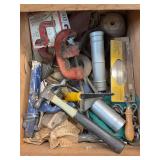 Drawer full tools, calk gun, c clamps
