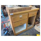 Shop cart with butcher block top