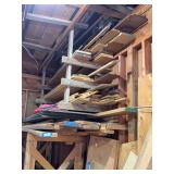 All wood on high rack, hardwood, planks, 2 foot wide masonite