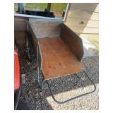 Bicycle wheel garden cart