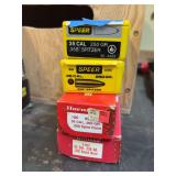 Four boxes of 35 caliber bullets