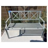 Metal park bench