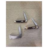 Buck 373 uncle Henry and USA pocket knives