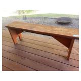 Heavy duty wood bench