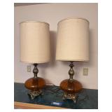 Two retro table lamps