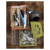 Cookie drying sheets, flatware, kitchen utensils and knives