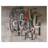 Assortment of C clamps