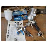 2 Gravity feed paint guns