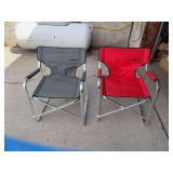 Pair Coleman folding yard chairs