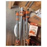 Six pipe clamps, set of clamp heads