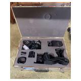 Argus STL 1000 film camera with lots of accessories in hard side case