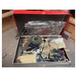 Box of fly tying items