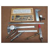 Precision measuring tools, inside mic, rules, dial indicator, dividers etc...