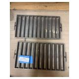 Two lead moulds