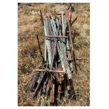 Variety of T posts and tree stakes
