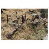 Multiple spring shank cultivator shanks and toolbar attachments as shown