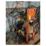 Large heavy duty cage shop cart variety of hydraulic cylinders, hydraulic pumps, reservoirs and more