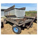 Old running gear w/hayrack bed and 10