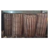 4 rolls of Wood cribbing/ snow fence