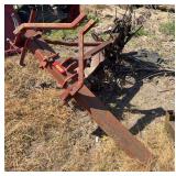 Homemade one bottom 3-point plow with fluted culture and depth wheel